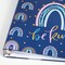 bloom daily planners 1" Ring Binder, 10" x 11.5", Navy Rainbows